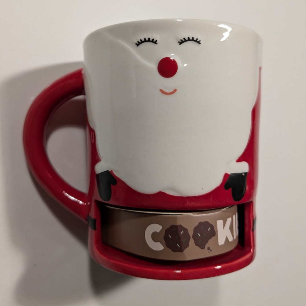 Santa cookie mug